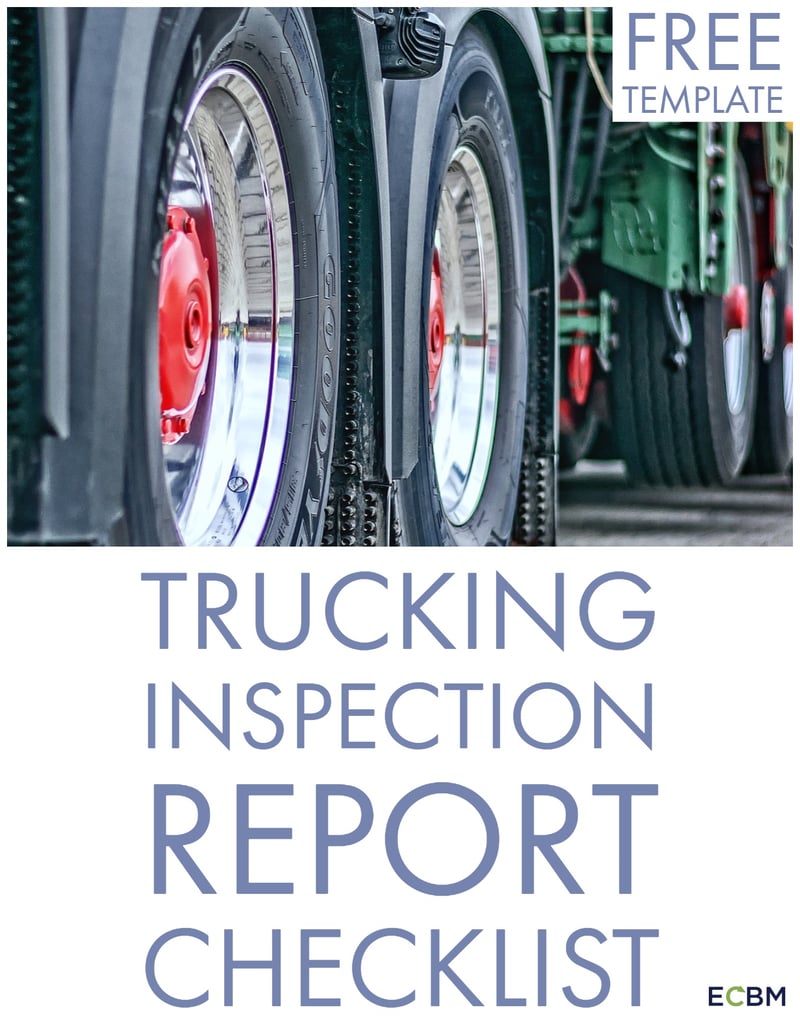 Trucking Inspection Report Checklist Template Button letter